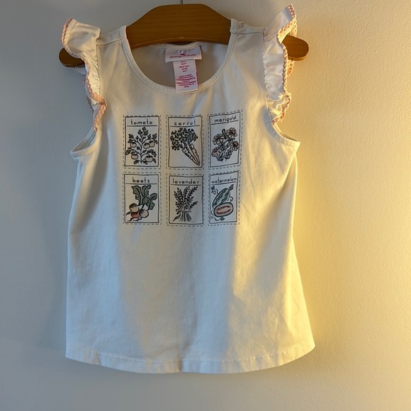 White Graphic Tank Top and Blue Shorts Set - Picture 2 of 3